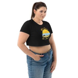 "Life's A Beach For Shore" Organic Crop Top