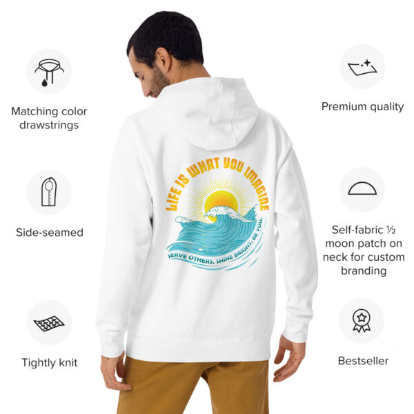 "Life Is What You Imagine" Unisex Hoodie - Image 4