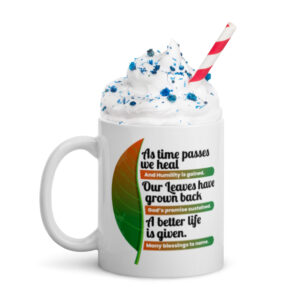 White glossy mug